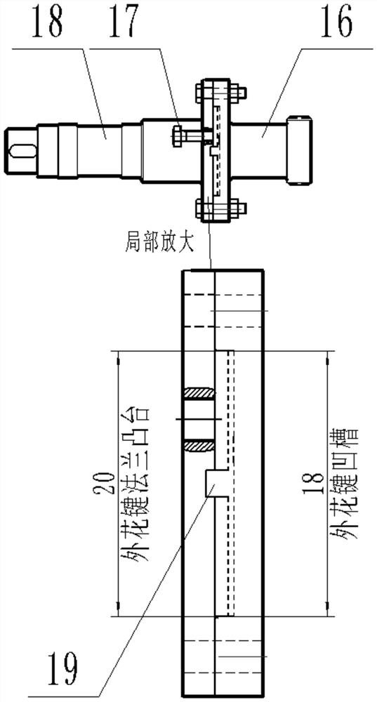 High-bearing-precision adjustable floating spline comprehensive test bench and test method