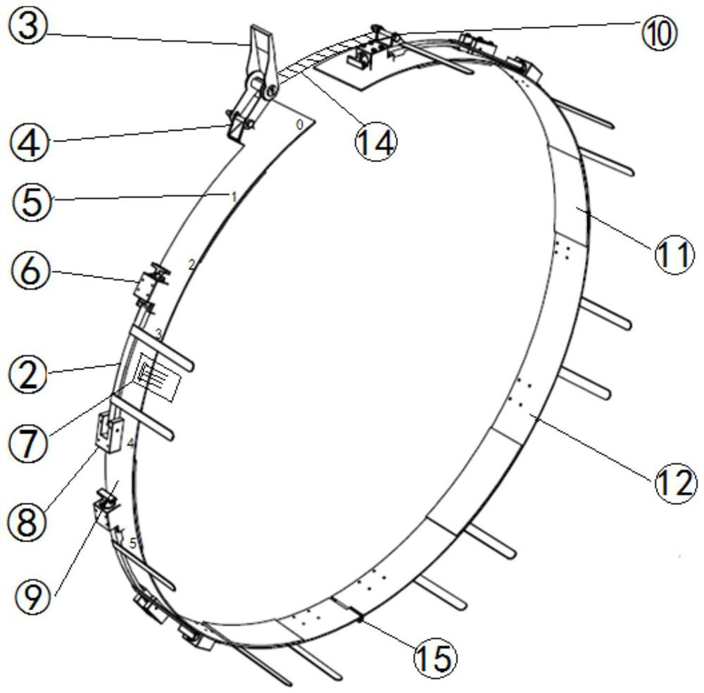 Film positioning device for reactor pressure vessel connecting pipe welding seam inspection