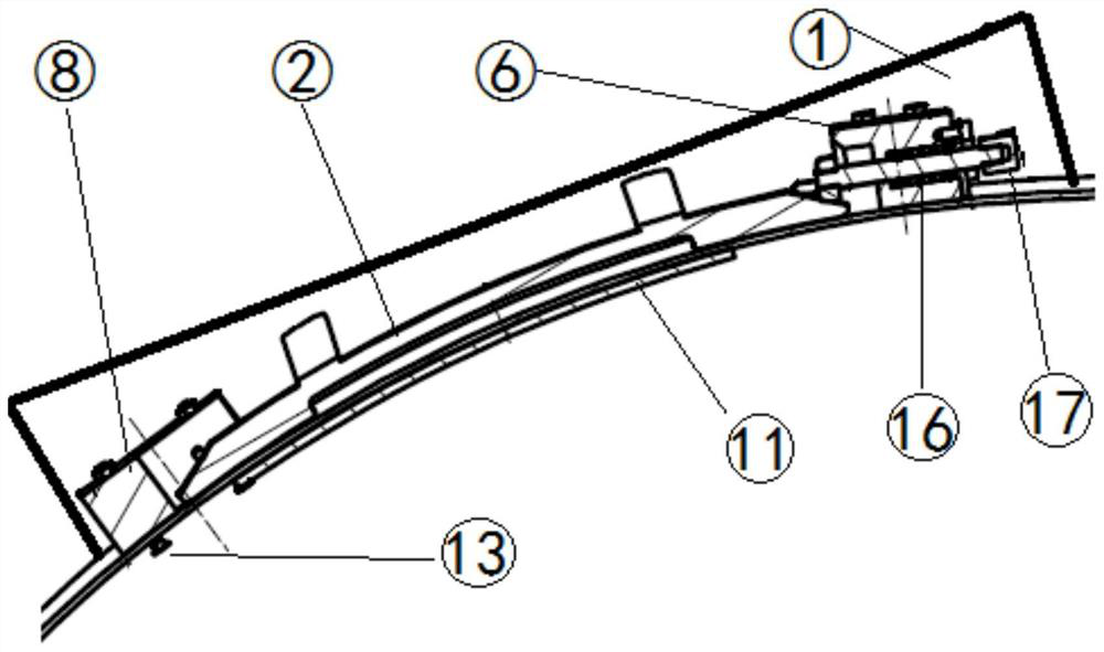 Film positioning device for reactor pressure vessel connecting pipe welding seam inspection