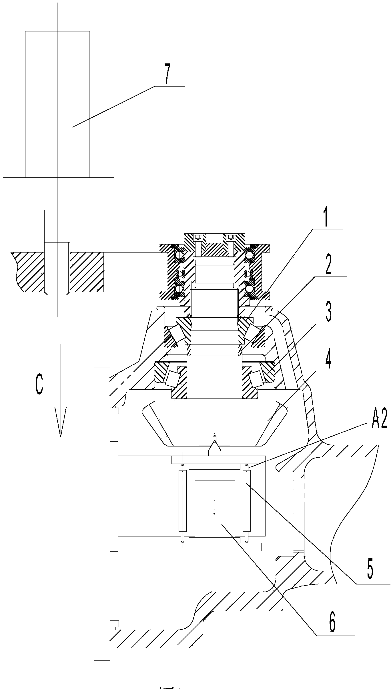 Method for adjusting axial endplay gap of closed main reducer driving gear