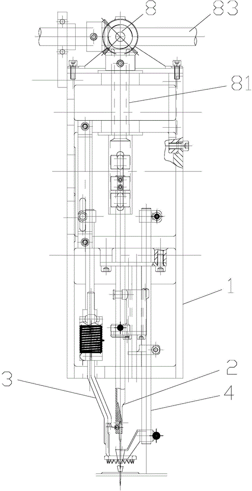 Head structure of embroidery machine of towel