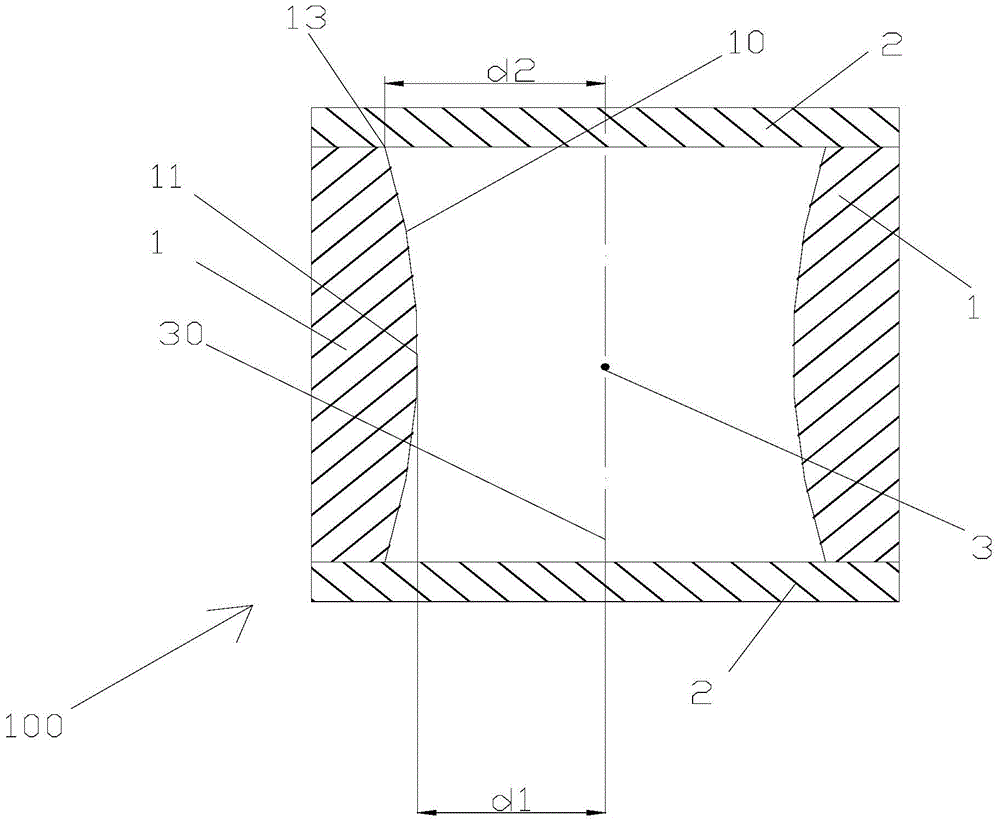 Continuous casting slab shape control method and crystallizer