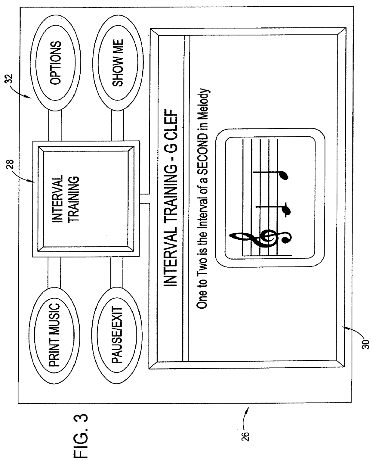 System for instructing the playing of a musical instrument