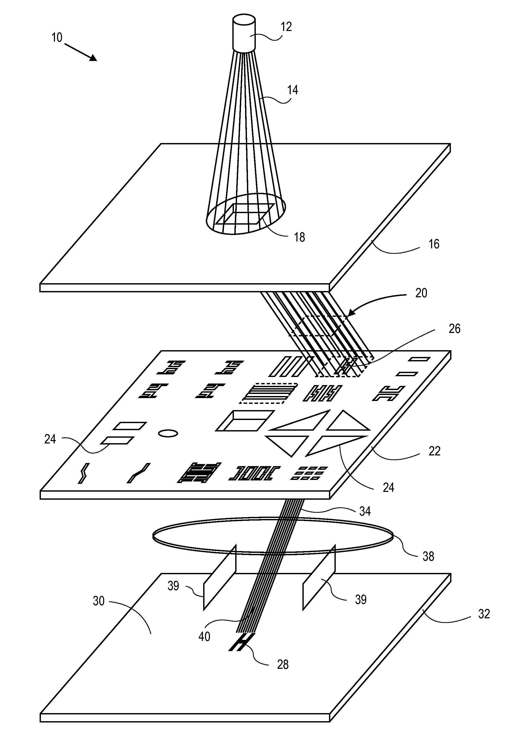 Method and system for manufacturing a surface using charged particle beam lithography with variable beam blur