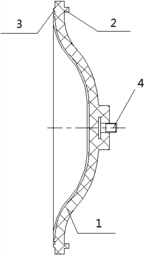 Novel diaphragm capable of reducing tightening torque of middle flange fastener