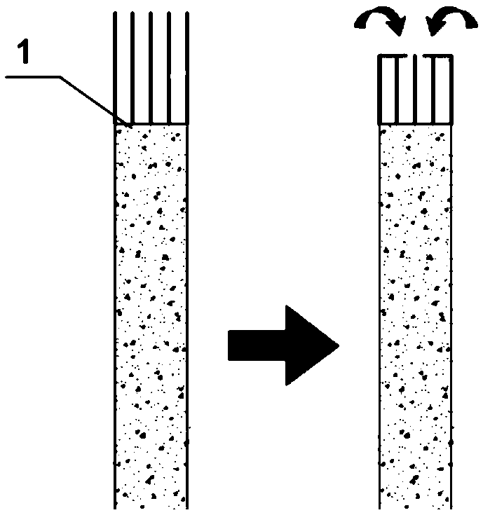 Method for constructing after bent anchoring of reinforcing steel bars in subway engineering