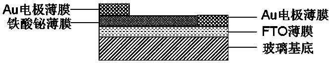 Method for preparing high-quality bismuth ferrite ferroelectric photovoltaic films by magnetron sputtering