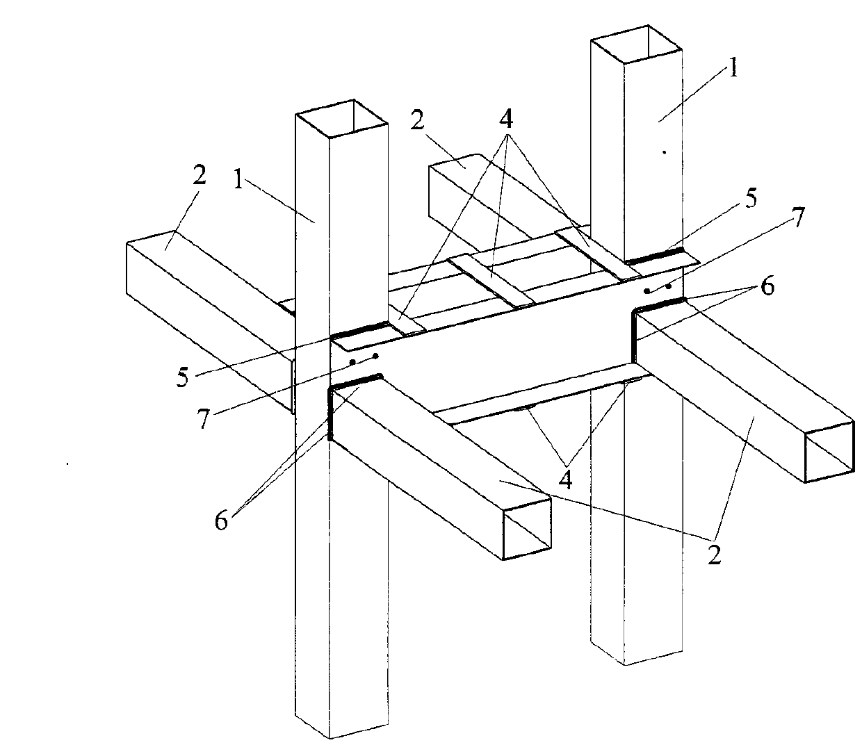 Cold bending thin-wall steel beam column node