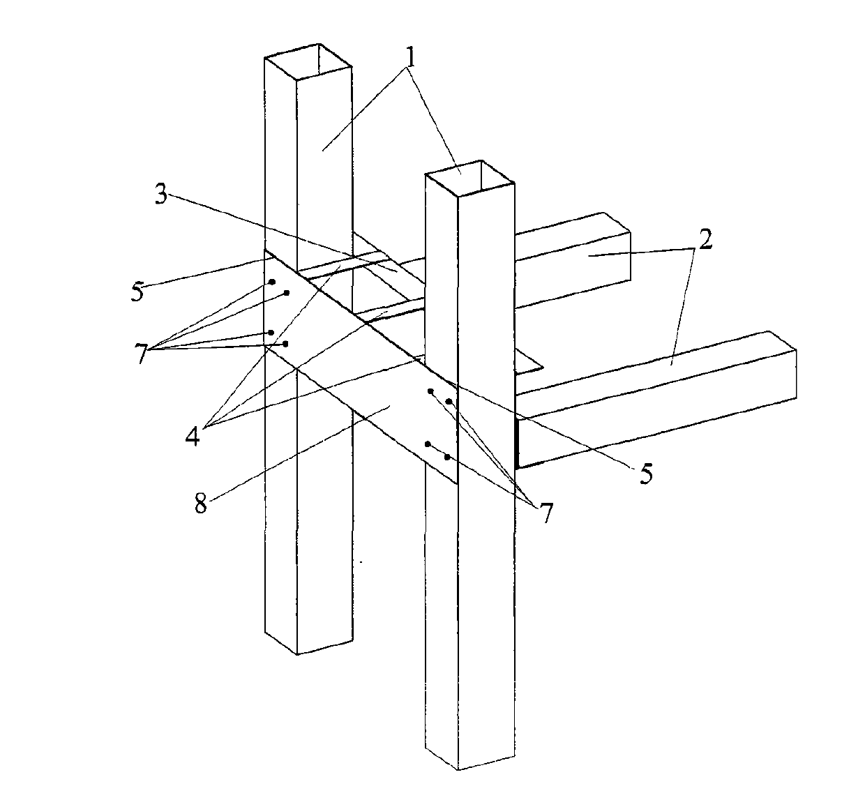 Cold bending thin-wall steel beam column node