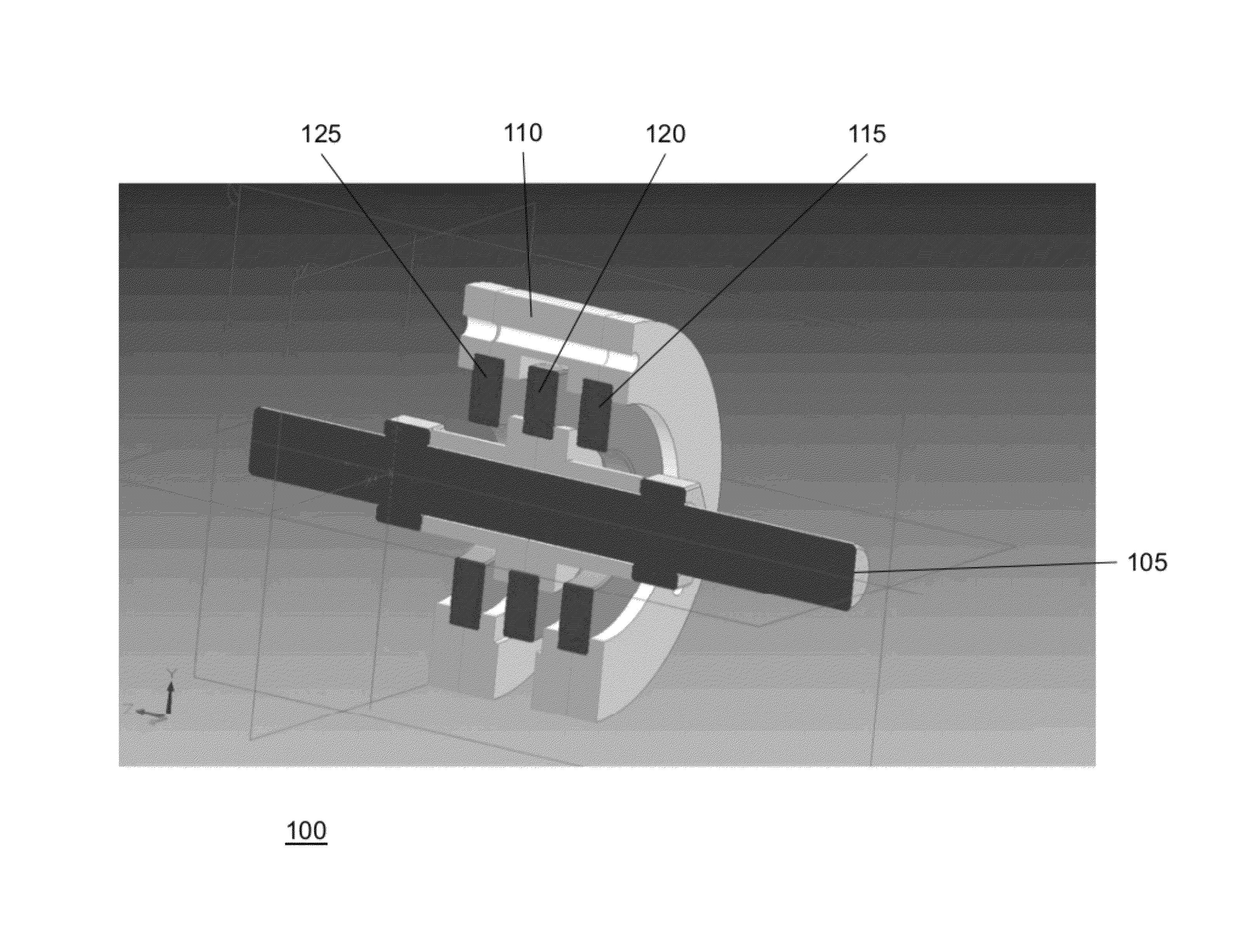 Axial magnetic suspension