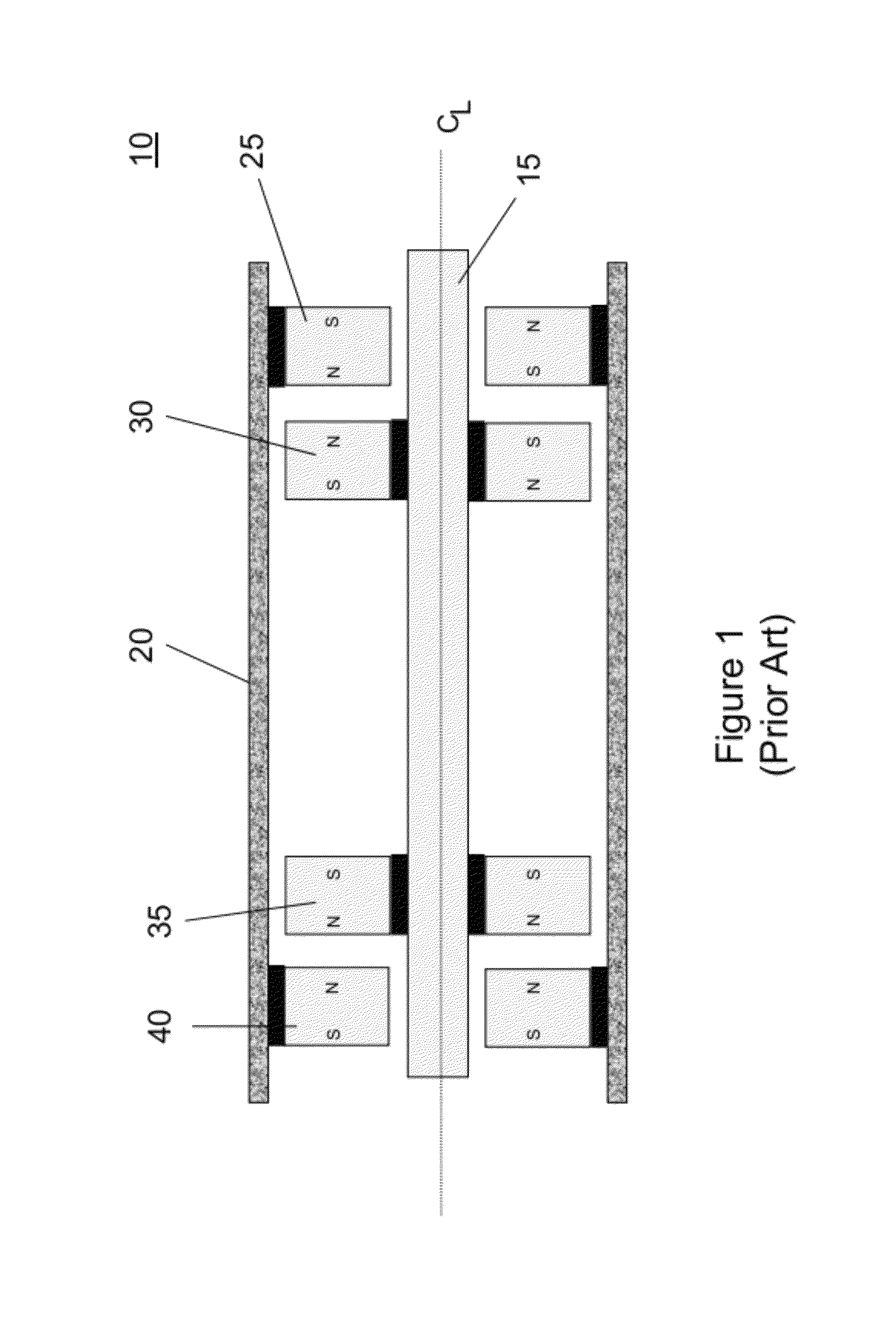 Axial magnetic suspension