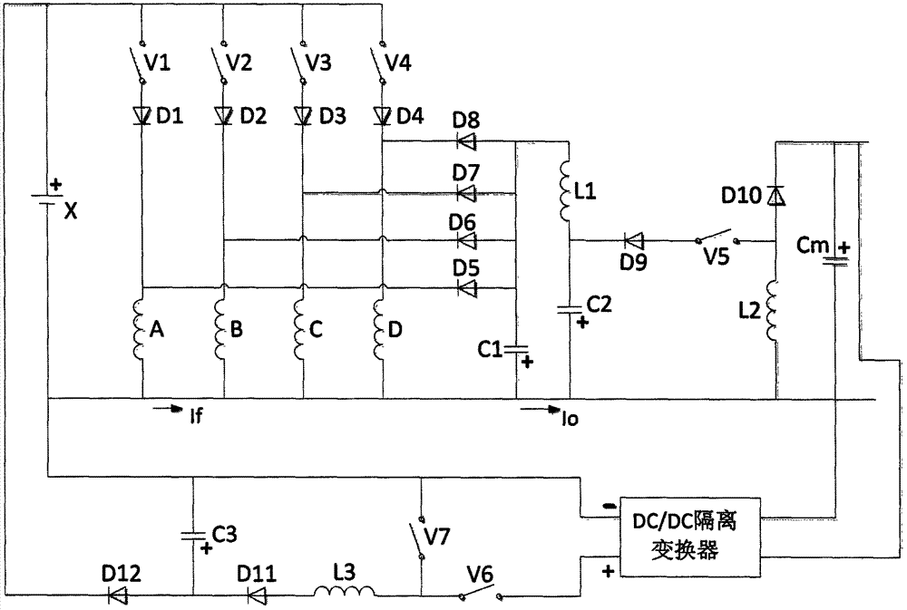 Current-variable, self-excitation and self-charging converter of switch reluctance generator