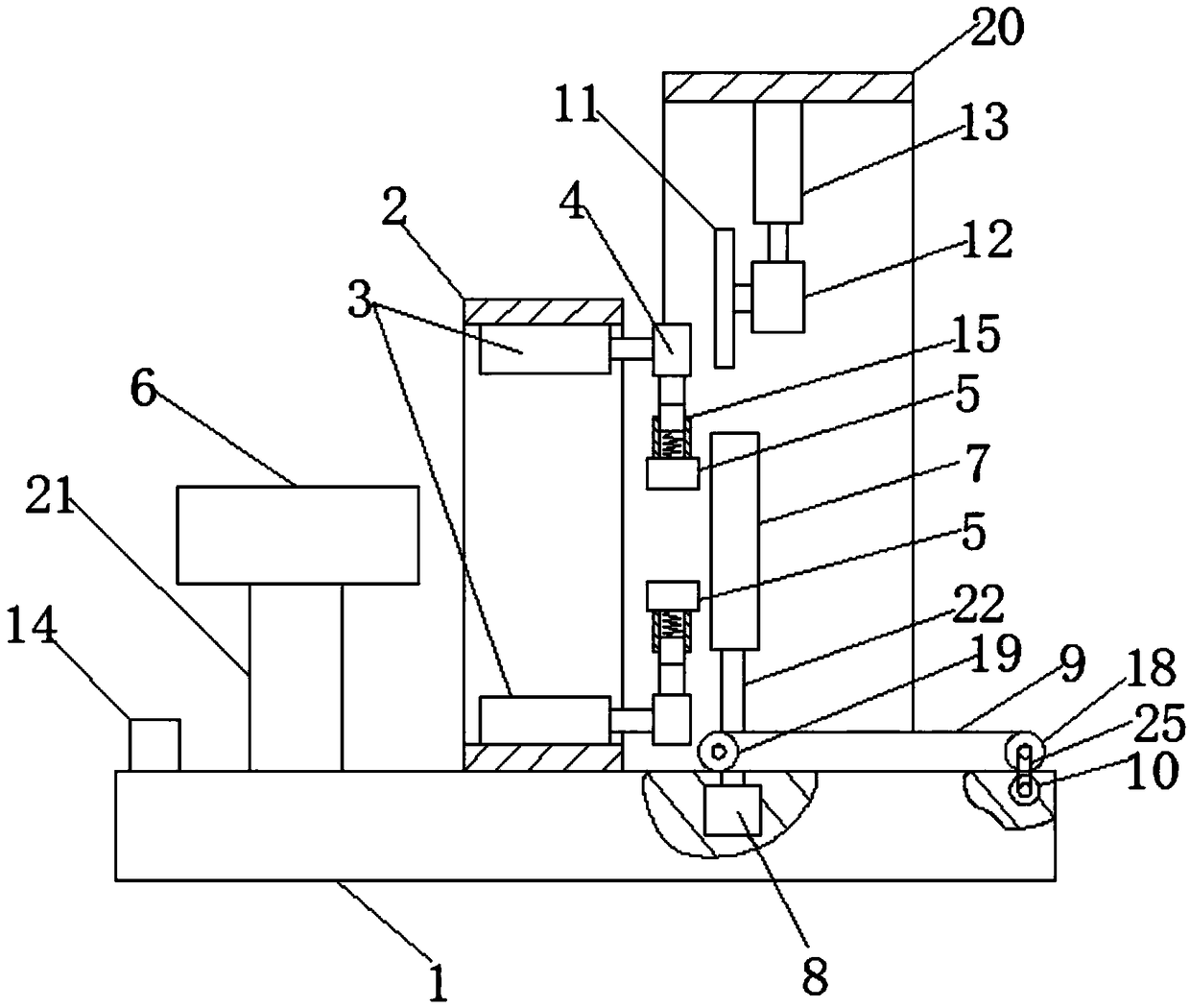 Clamping and conveying type raw bamboo sawing machine