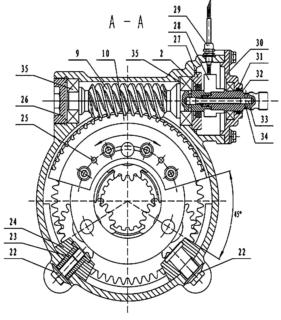 Planetary gear type pure electric power-assisted steering gear