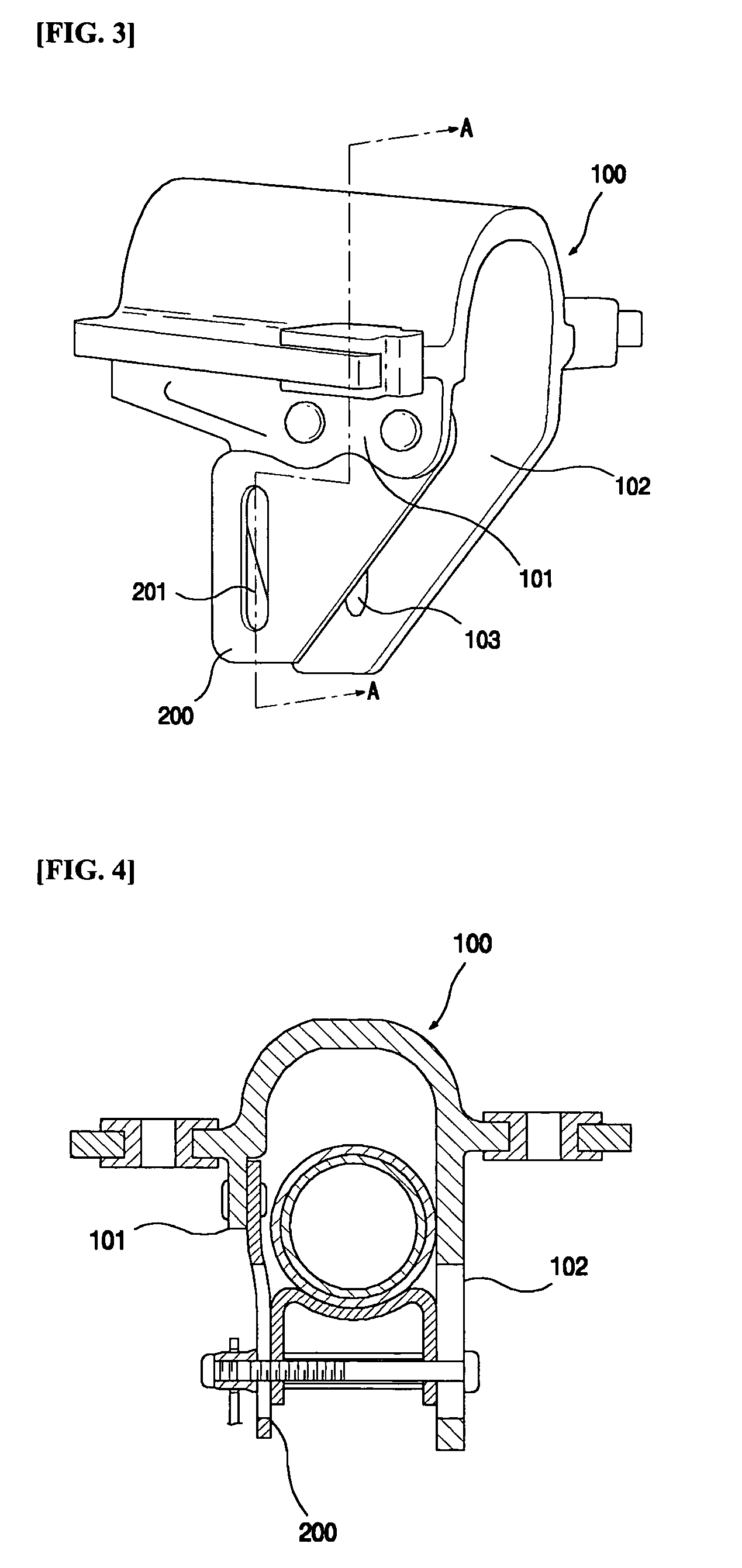 High rigid tilt device in a steering column for a vehicle