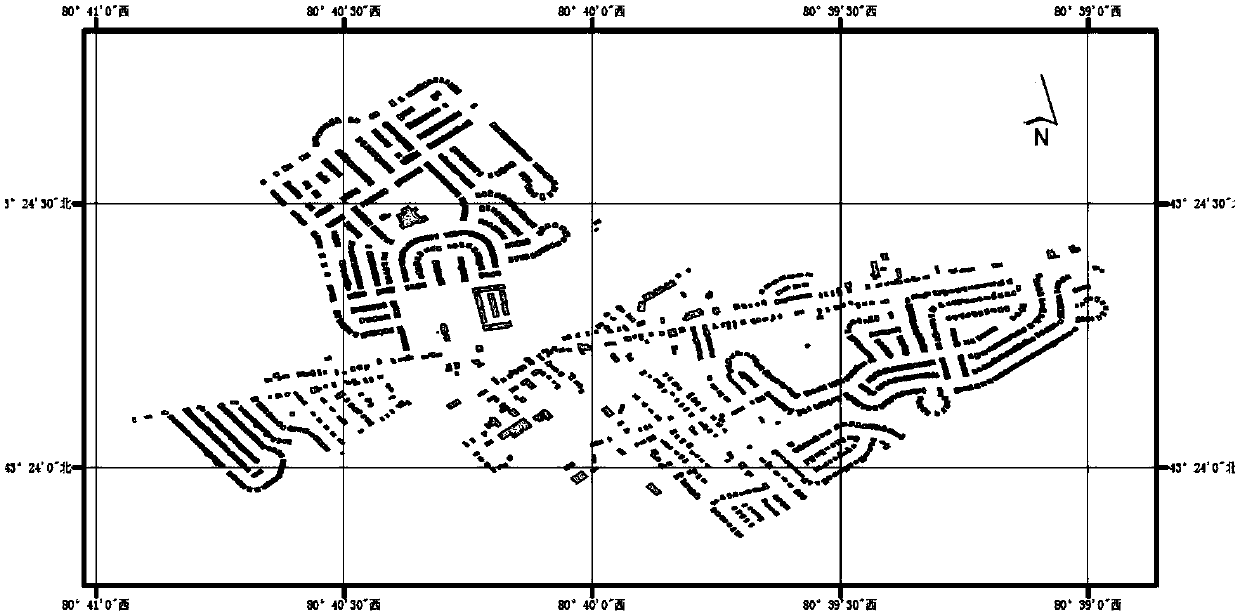 Multistage graph clustering division method of residence place polygon