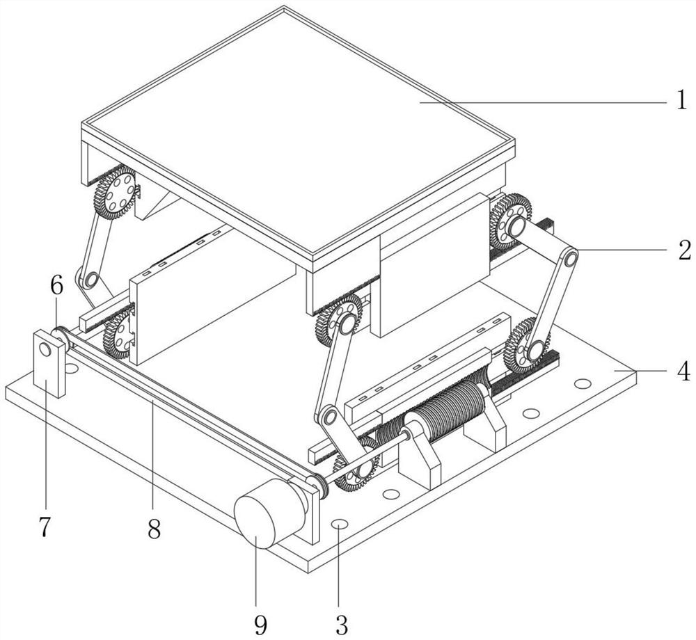 Machining workbench with height capable of being rapidly adjusted and controlled