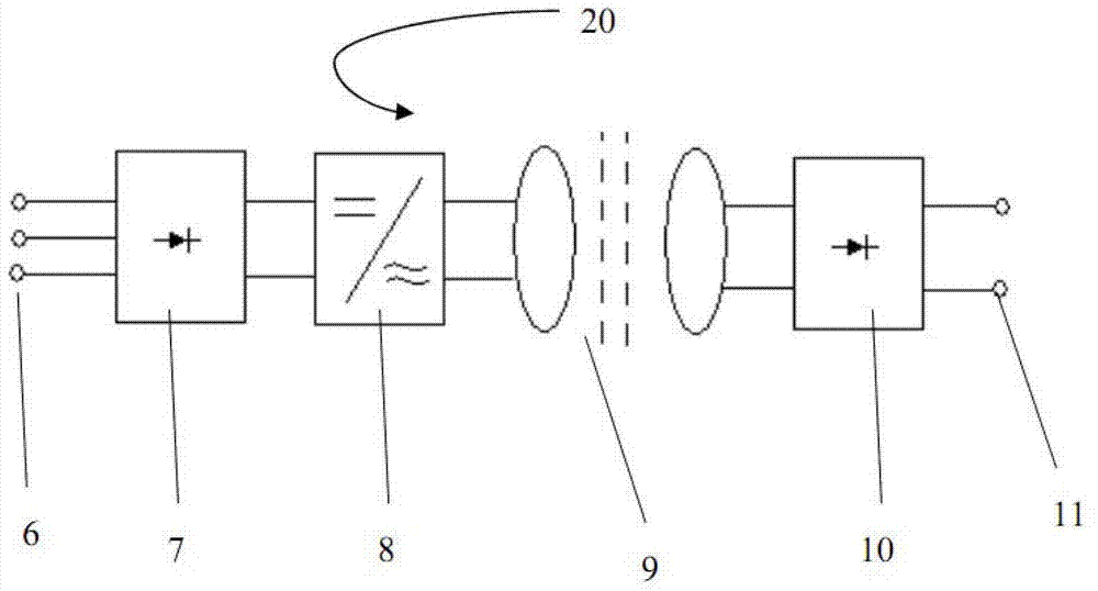 Non-contact power supply system and method for mobile device moving along track