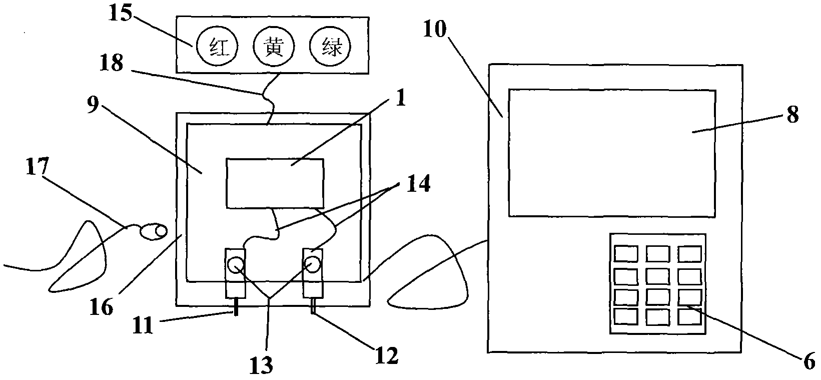 Instrument for monitoring gas emission quantity in roadway