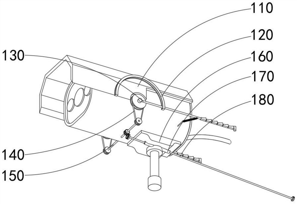 Rail movement type anti-shielding security and protection camera device