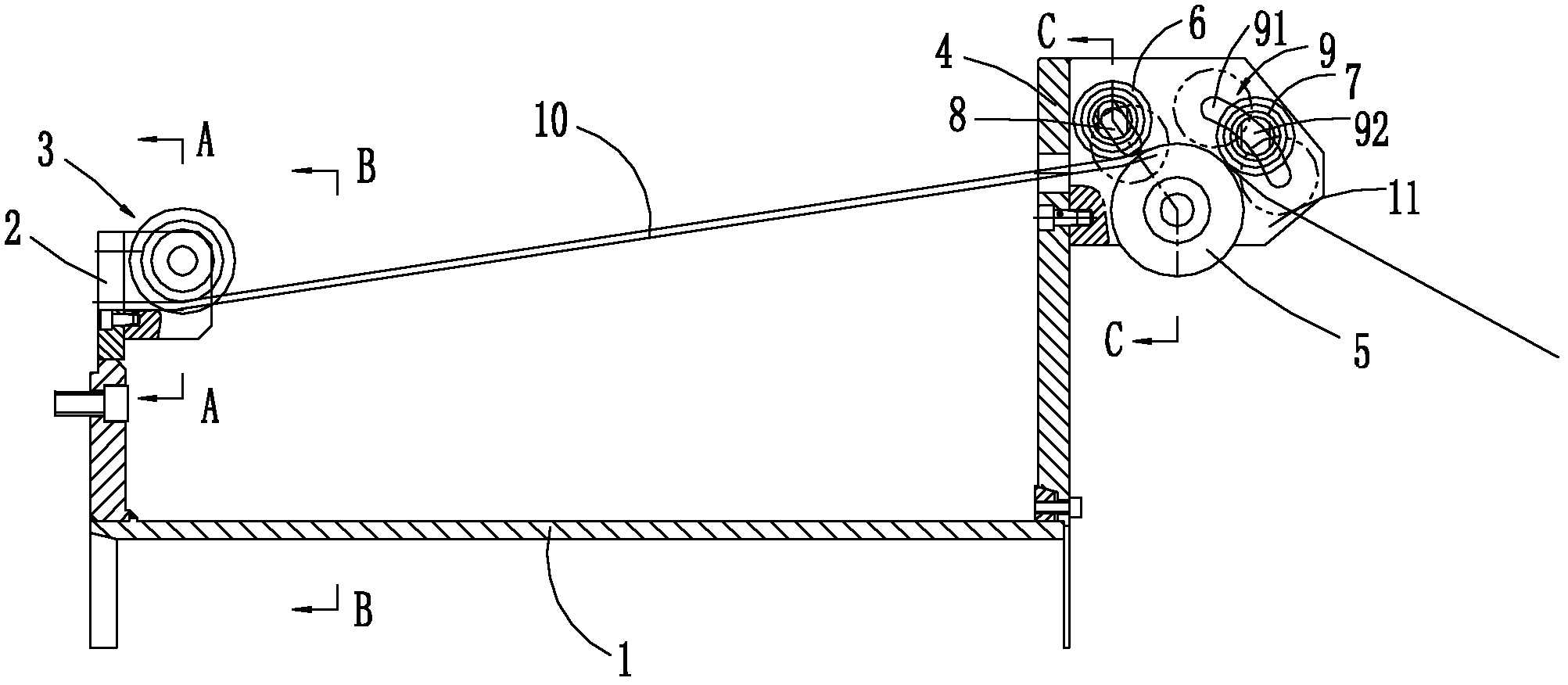 Abnormal-shaped single wire locating device for producing soft aluminum twisted wires