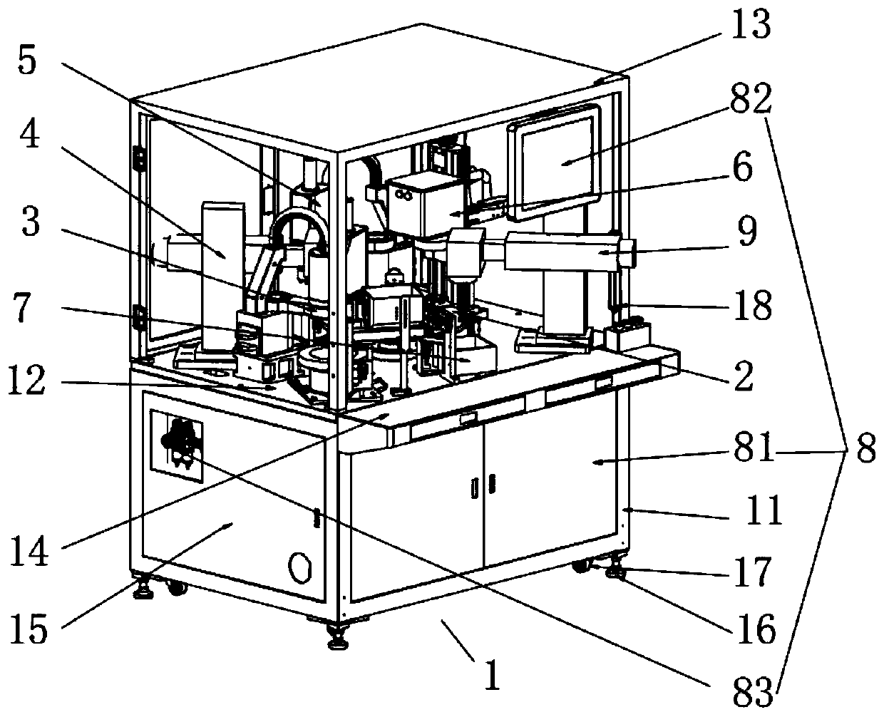 Rotation disc type marking welding machine