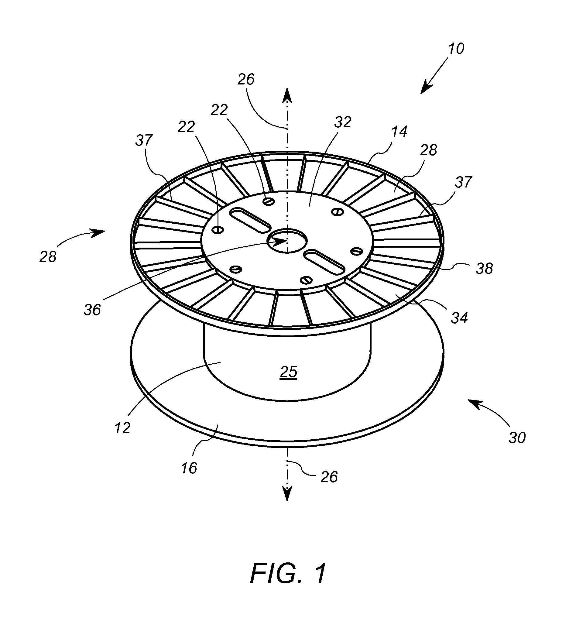 Reel apparatus having a core plug for facilitating assembly