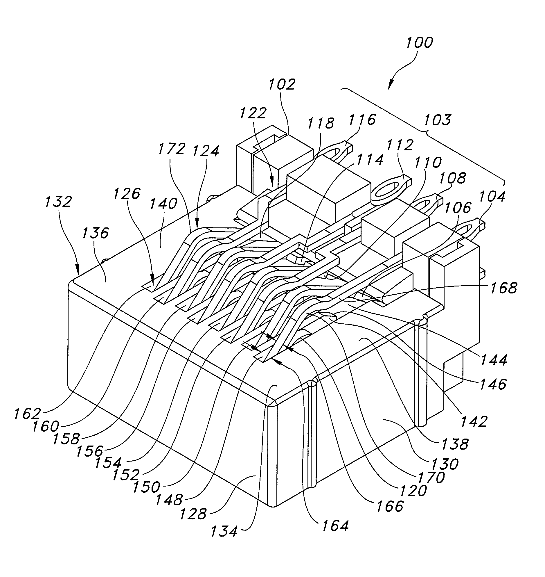 Modular Insert and Jack Including Moveable Reactance Section