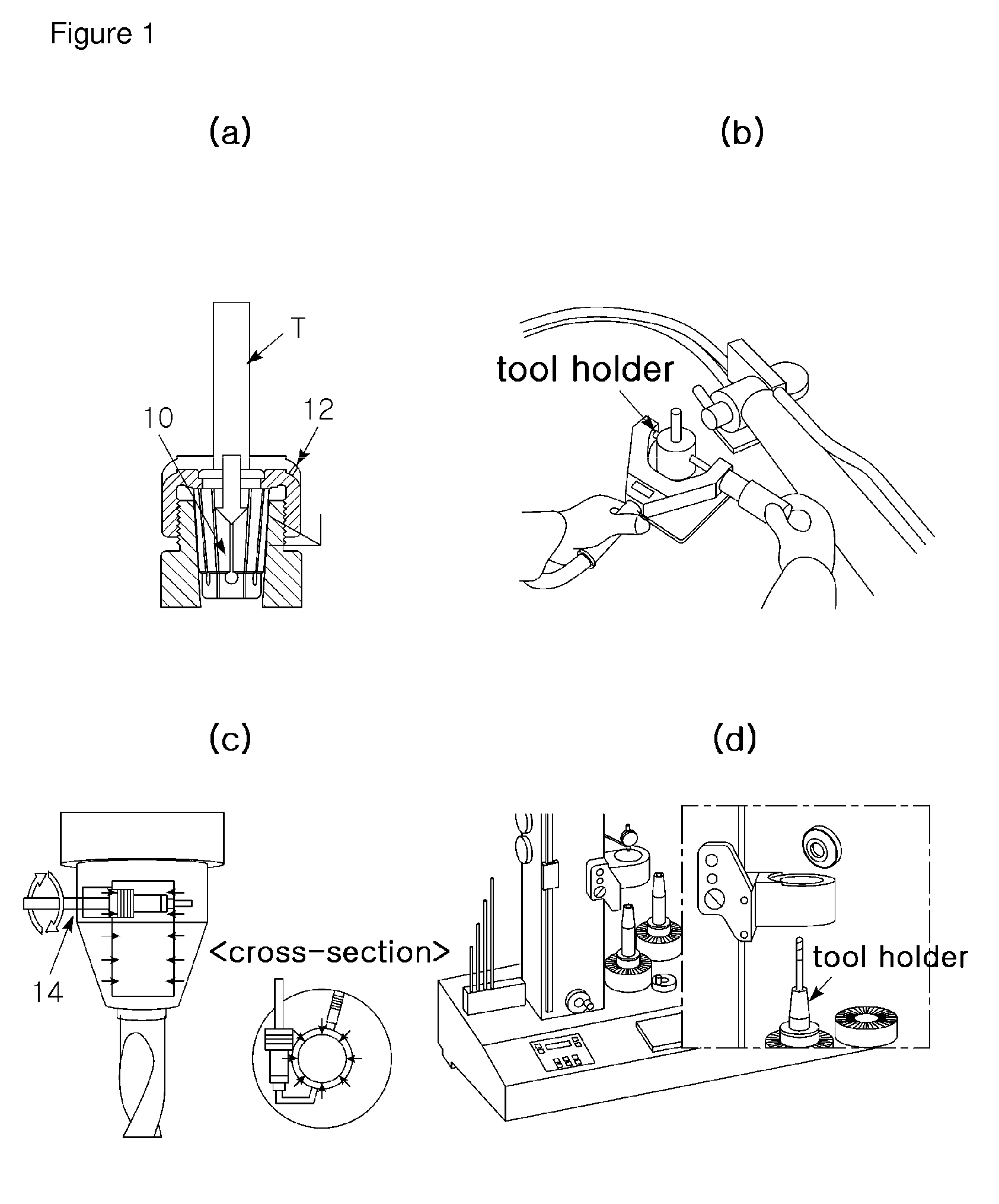 Tool holder using shape memory alloy and tool holding method