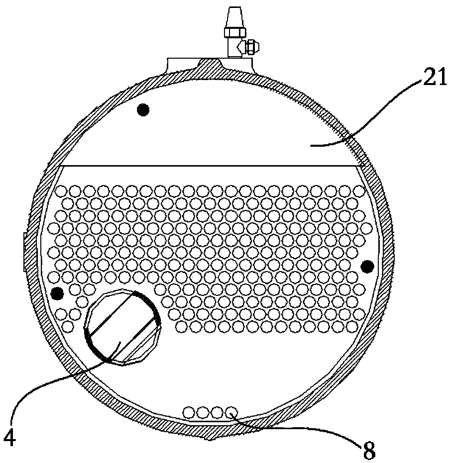 An oil separation device, a screw compressor and an air conditioning system