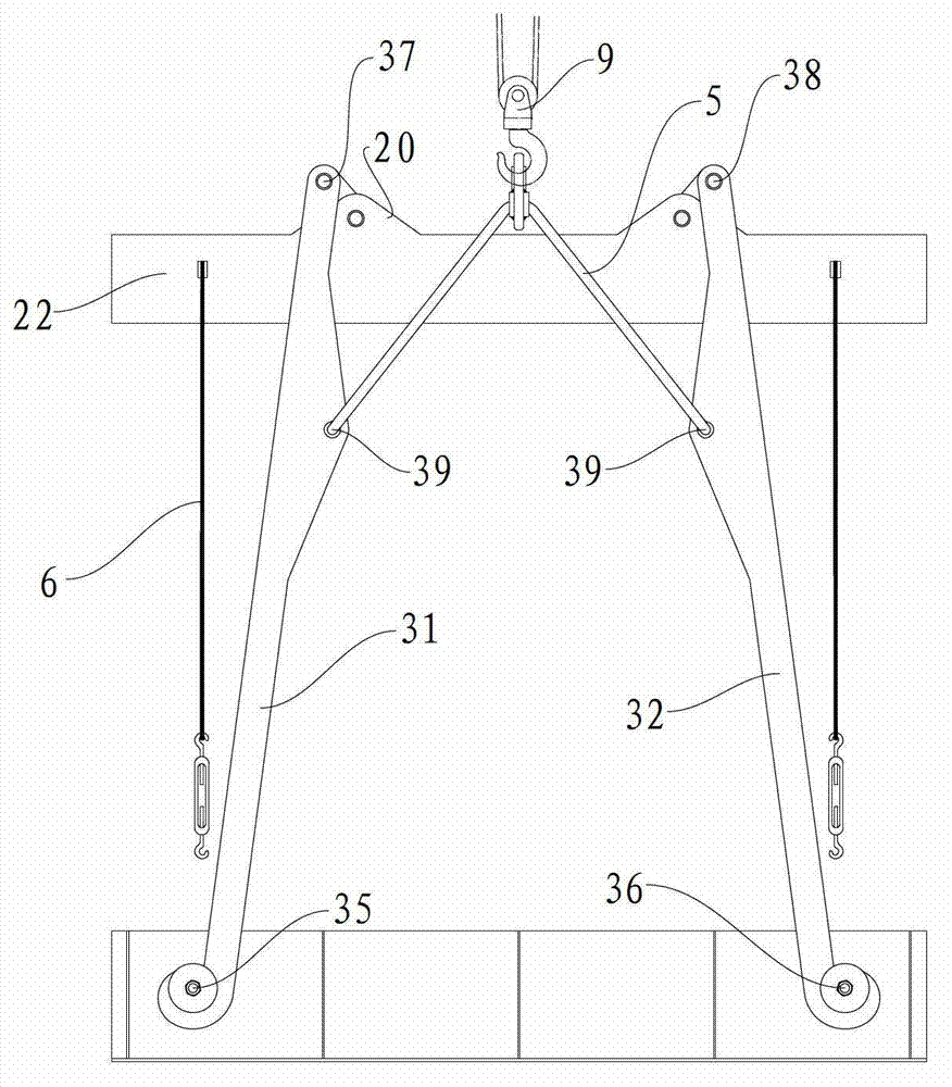 Integral lifting tool for anode roasting fire wall