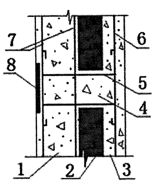 Thermal bridge dispersion type built-in thermal insulation concrete structure system