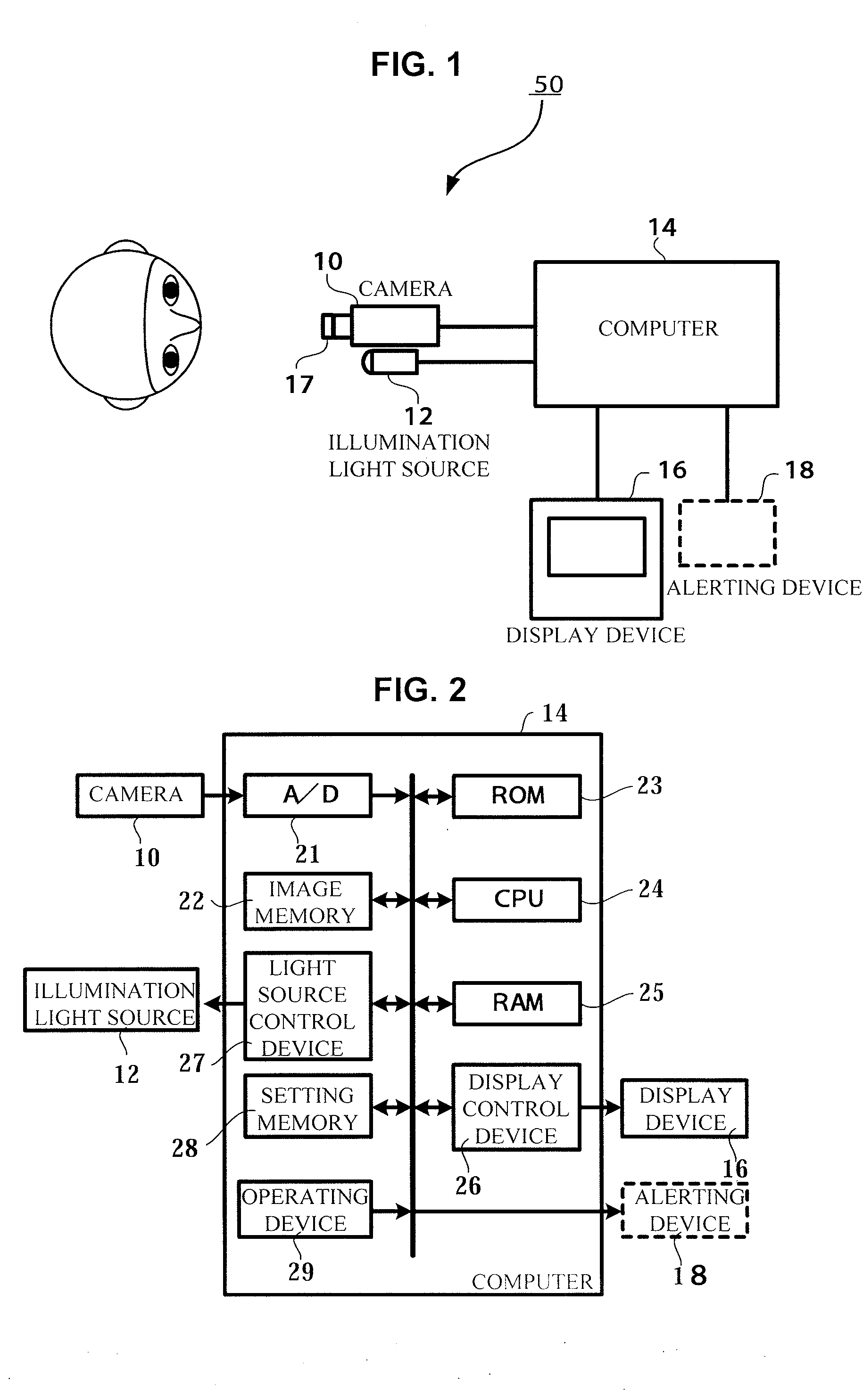 Face image pickup device and method