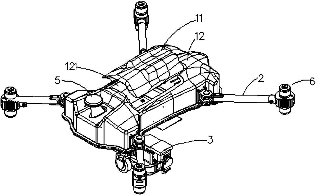 Drone with quick release scull structure