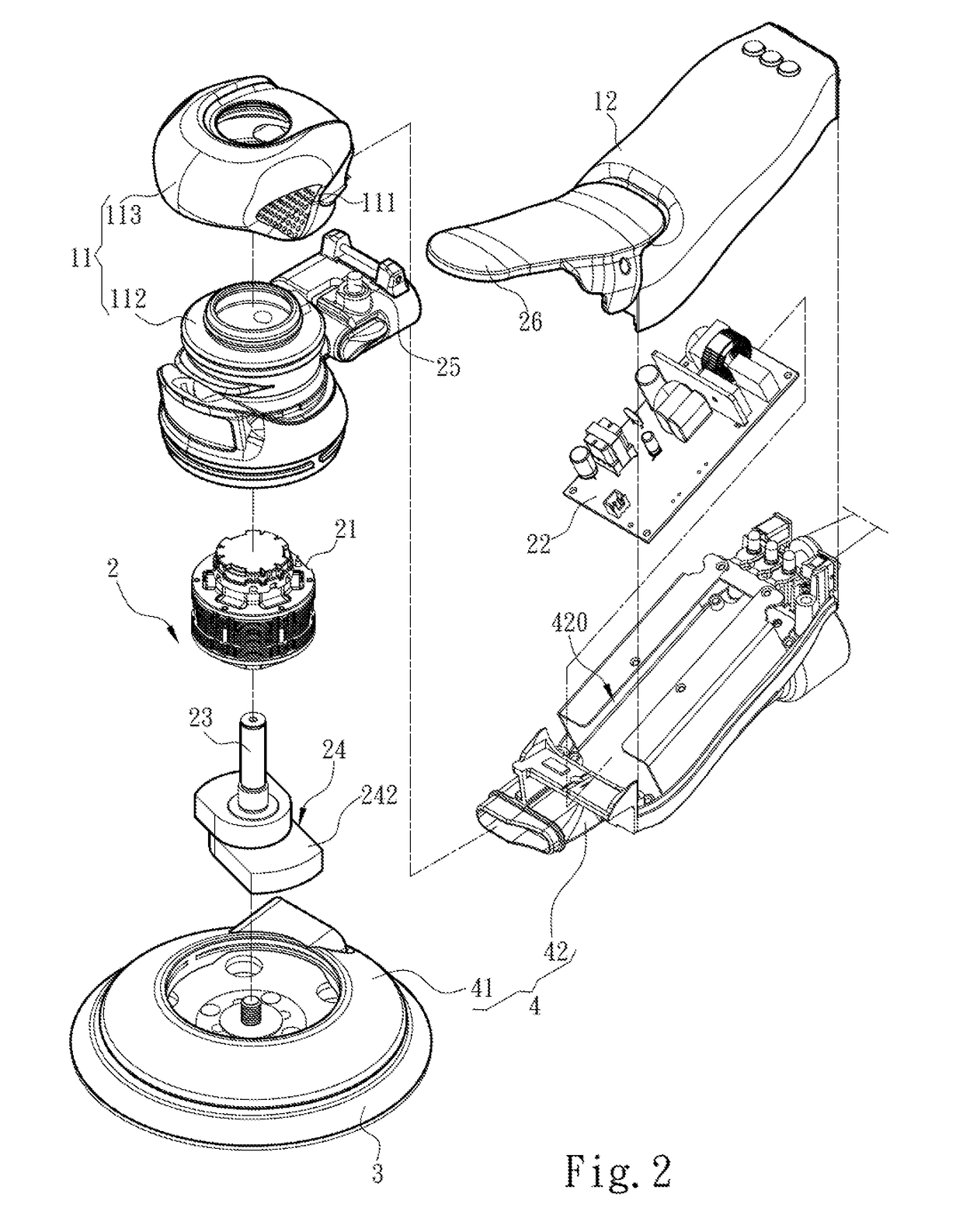 Electric grinder with switched reluctance motor