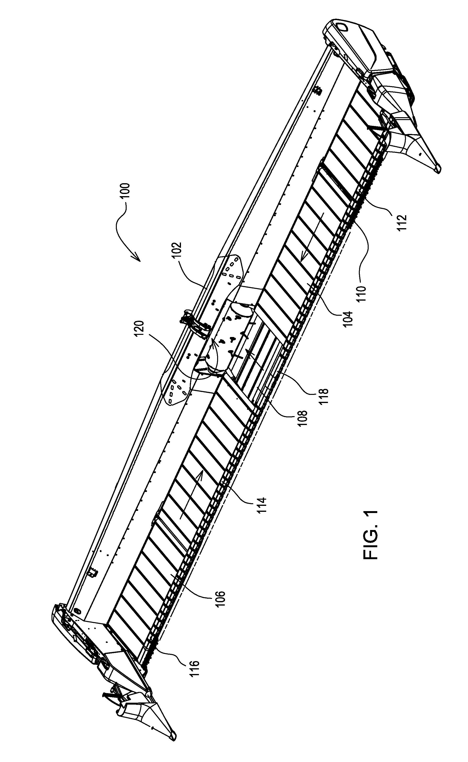 Tongue-In-Groove Belt Hold Down For A Draper Platform