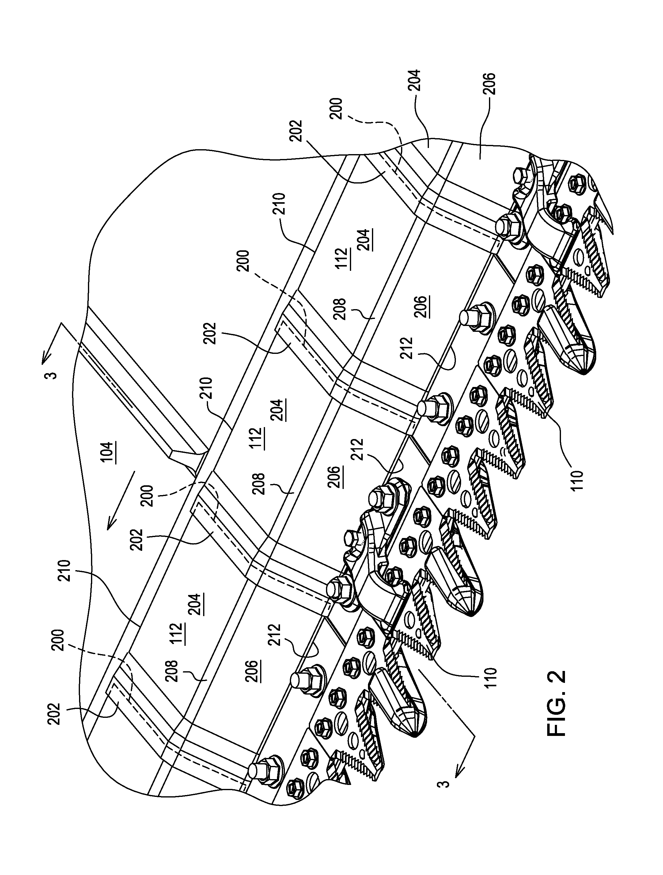 Tongue-In-Groove Belt Hold Down For A Draper Platform