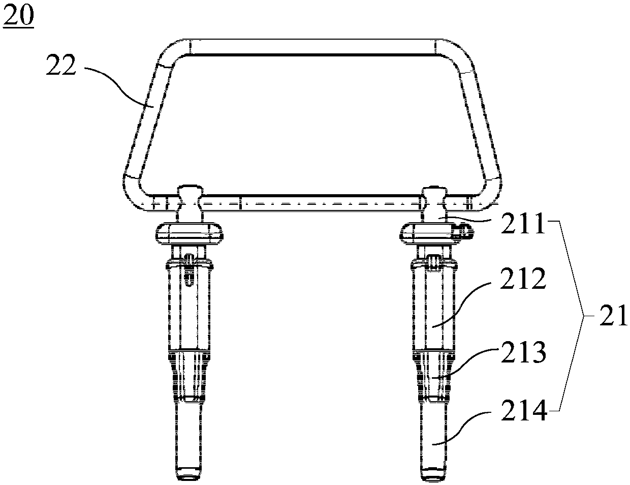 Vehicle back row seat skeleton and vehicle having same