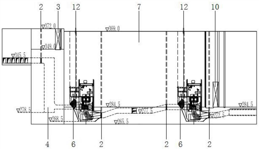 High-water-head navigation power generation ship lock