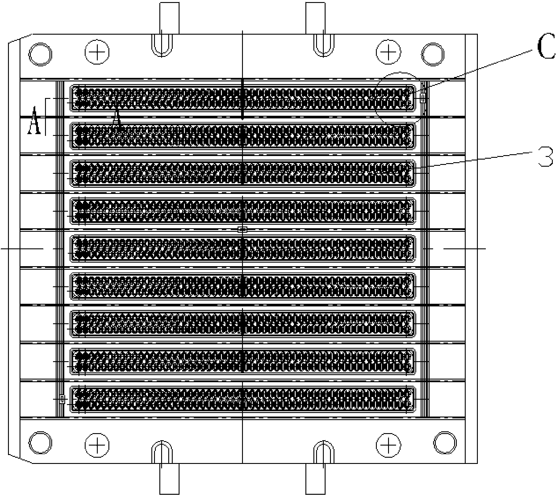 Sealing strip mold and mold machining process