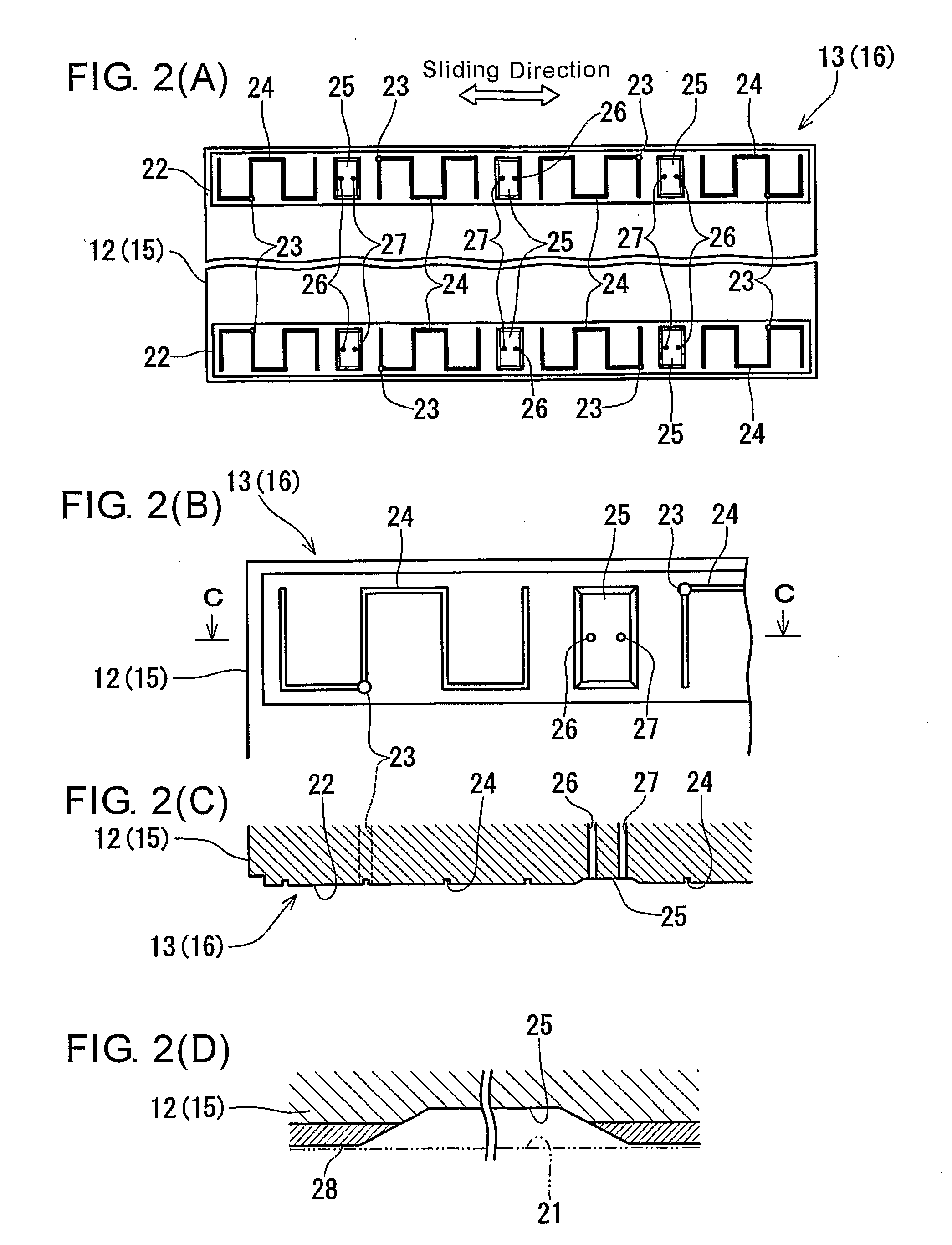 Slide guiding device