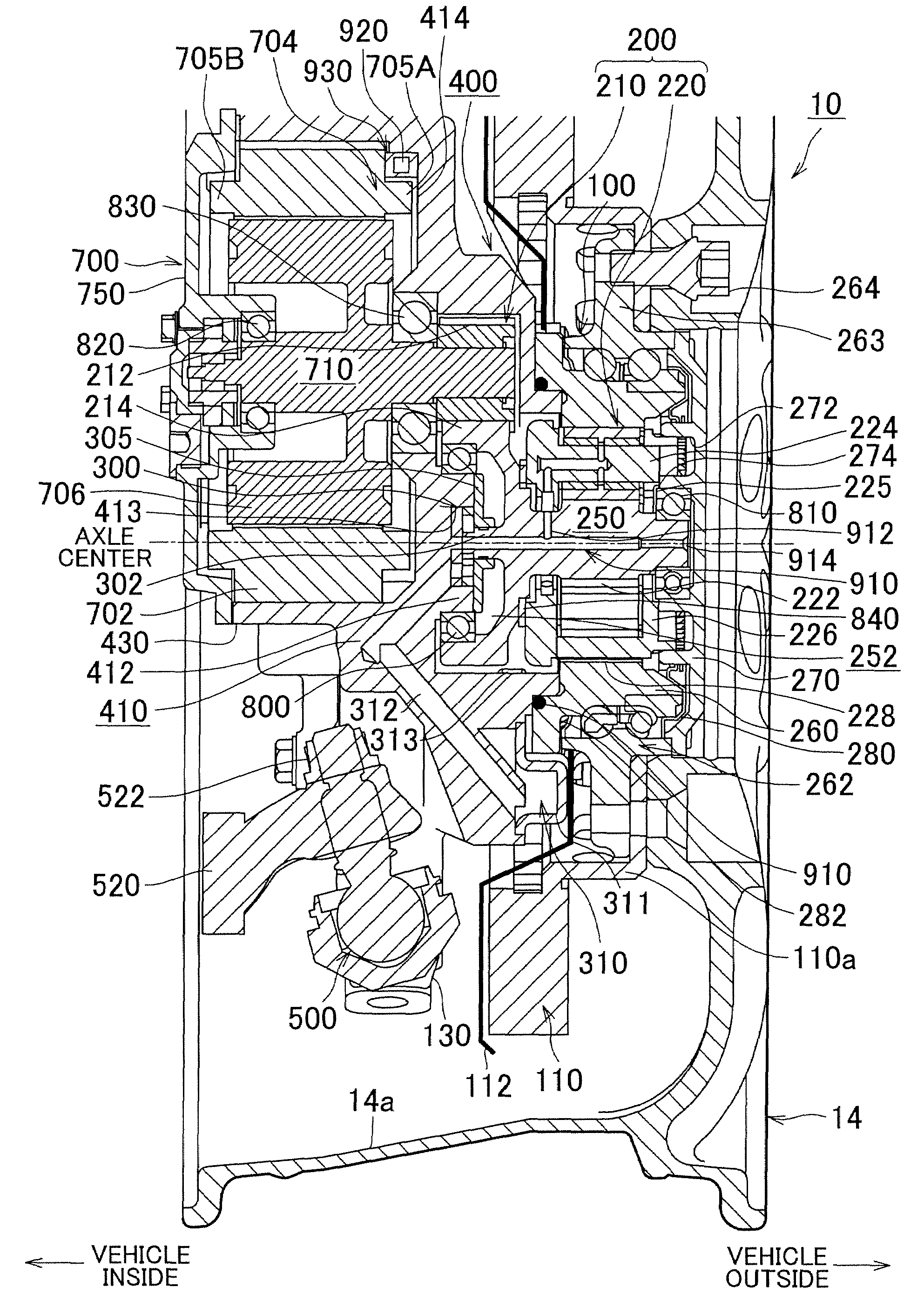 In-wheel motor and wheel assembly with this in-wheel motor