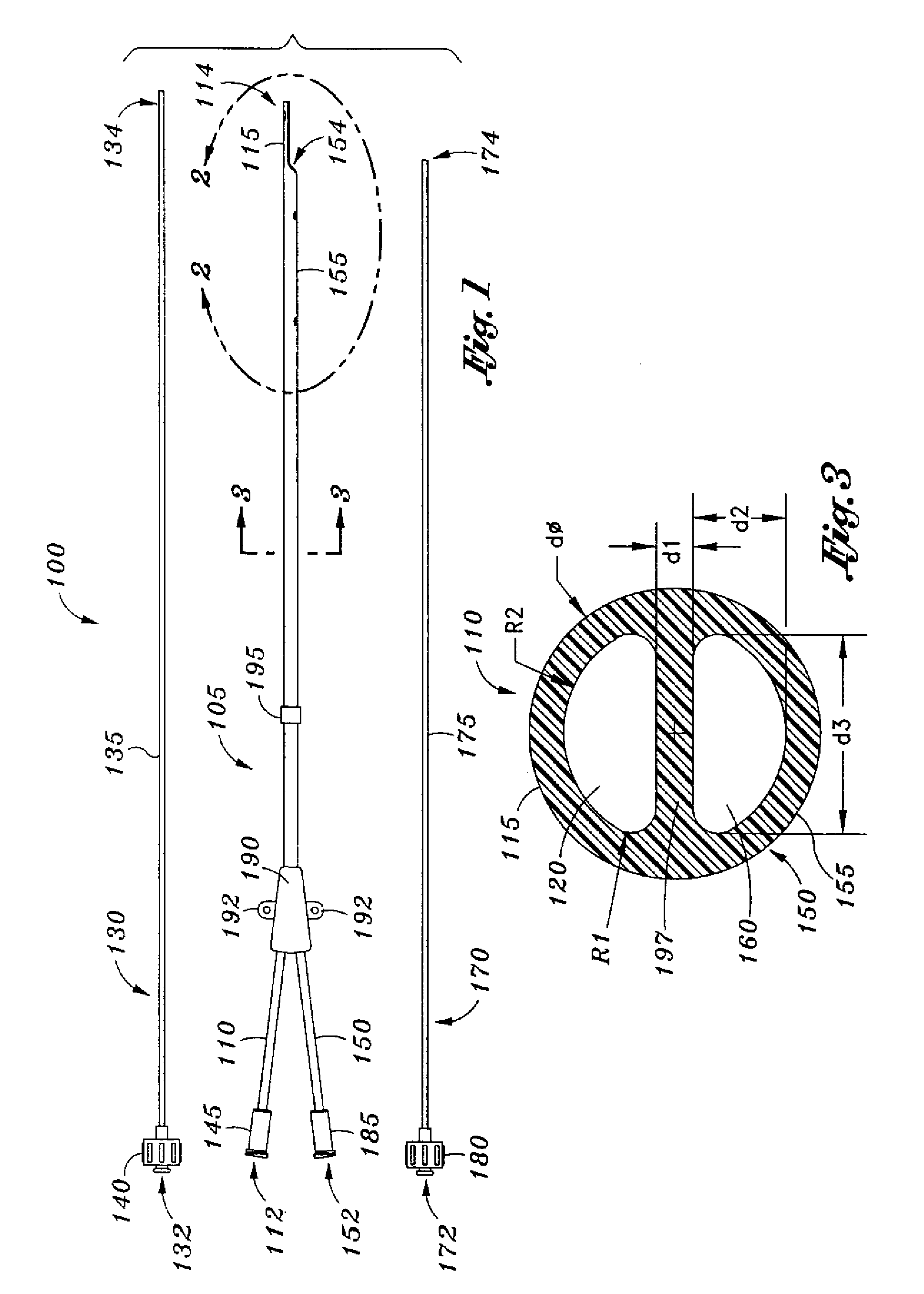 Hemodialysis catheter apparatus