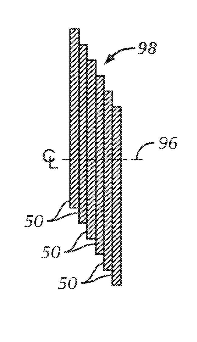 Acoustic transmitter comprising a plurality of piezoelectric plates