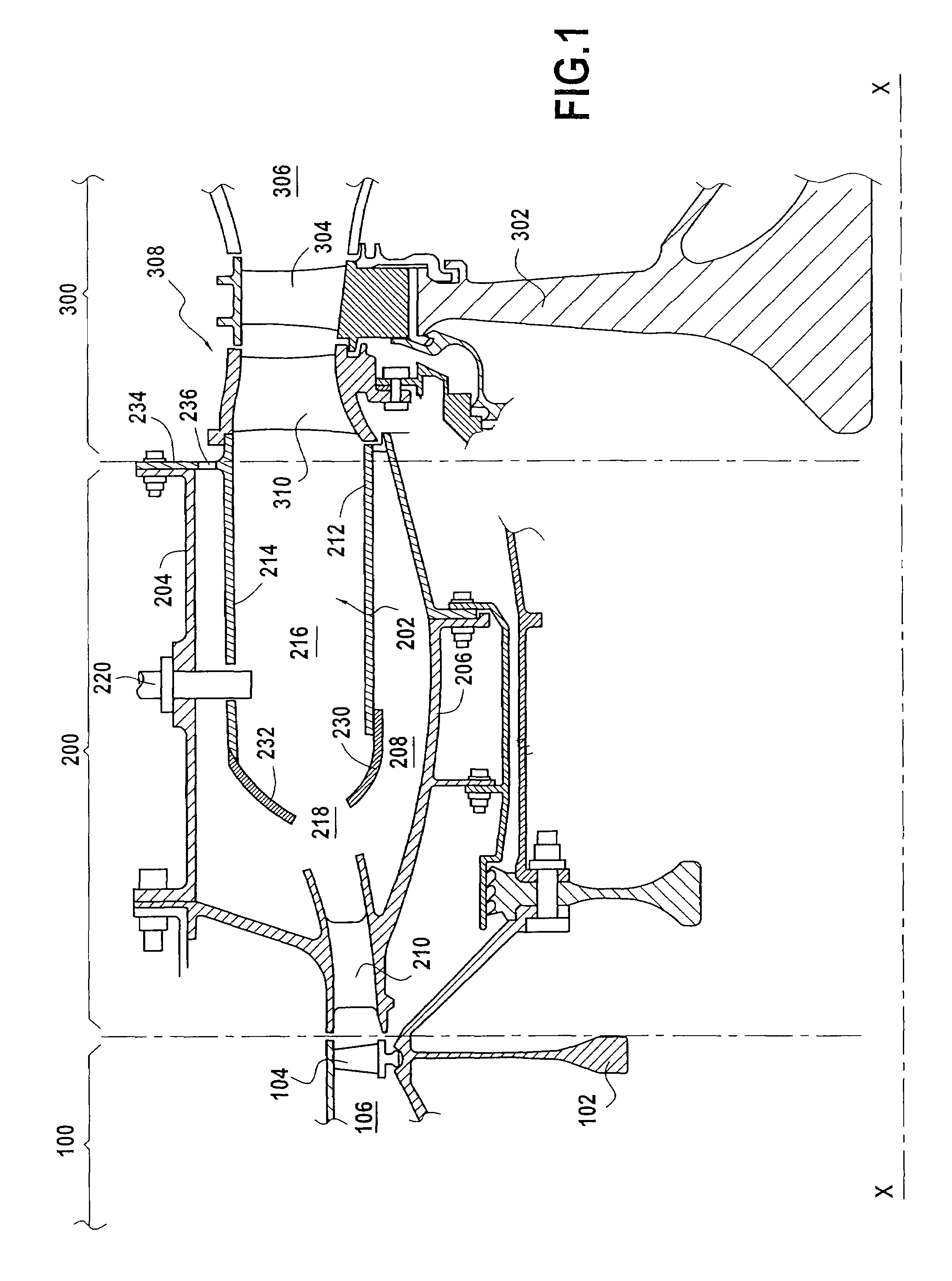 Turbomachine combustion chamber with helical air flow