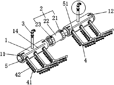 Water flow interval type controlled water pipe for planting chrysanthemum morifolium