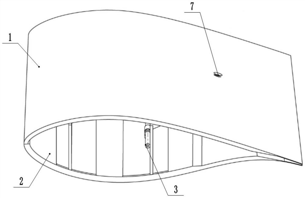 Wind power blade lightning arrester mounting device and mounting method