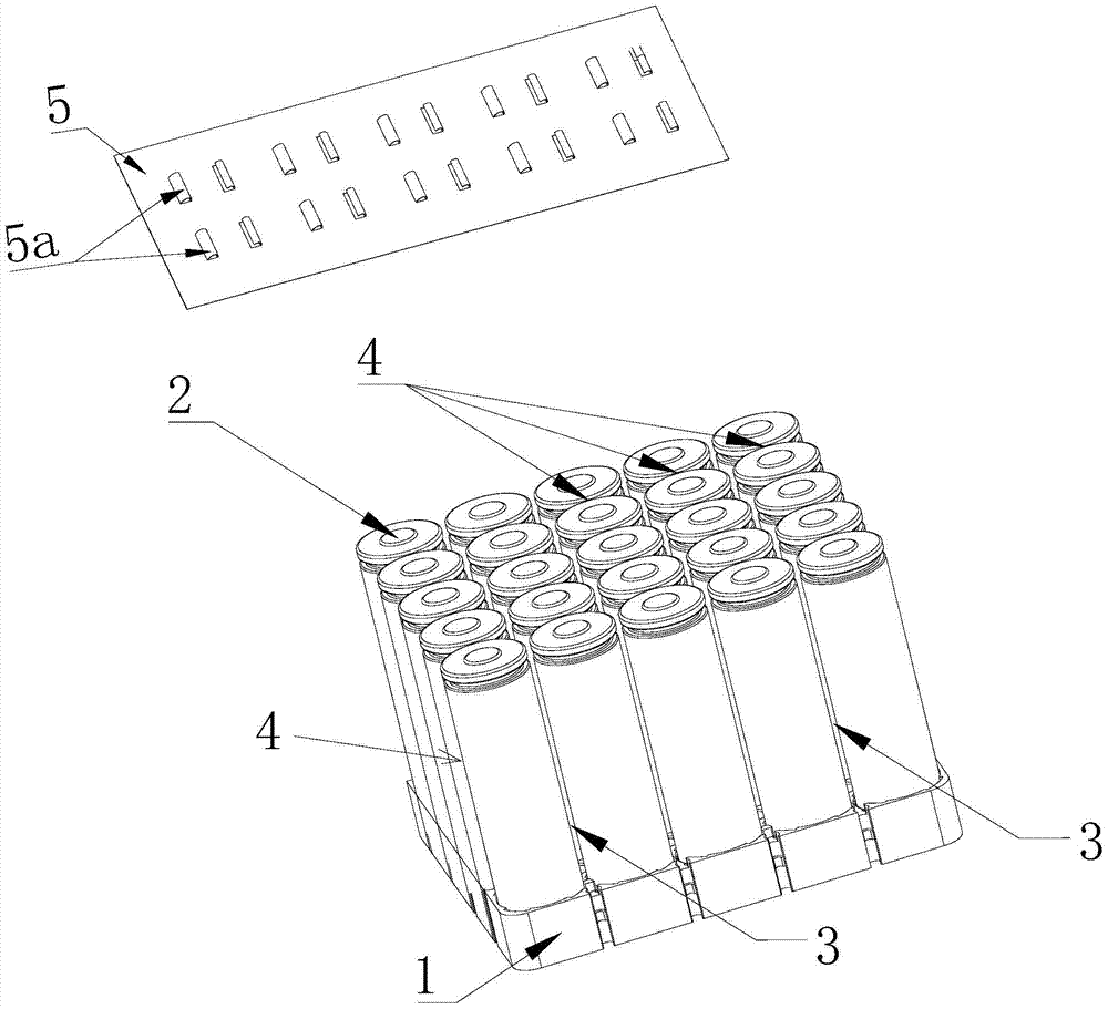 Large capacity battery with heat sink