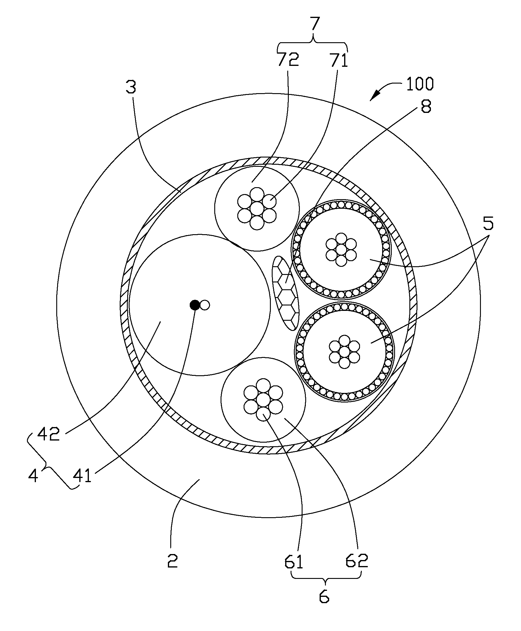 Optical-electrical hybrid transmission cable