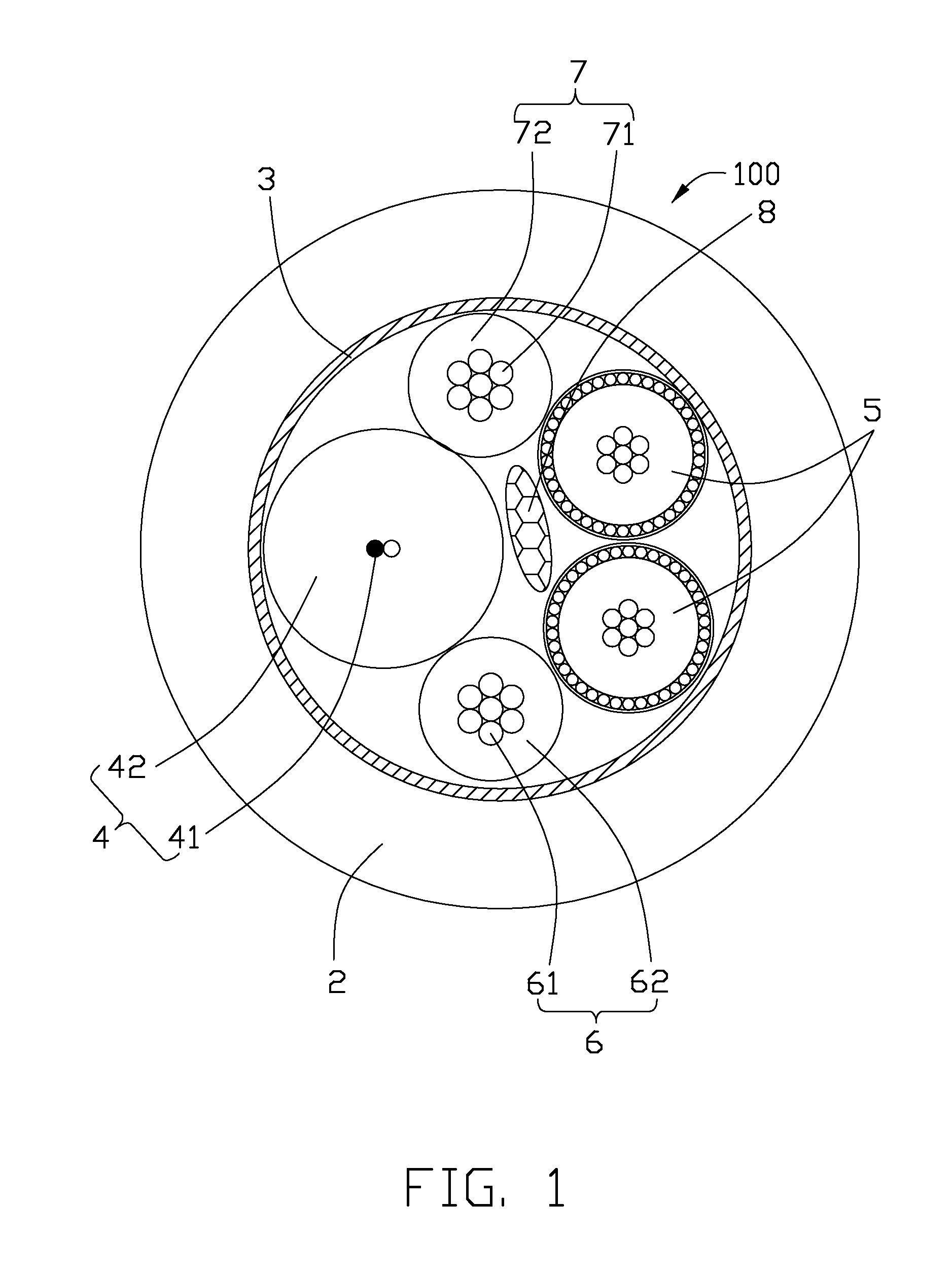 Optical-electrical hybrid transmission cable